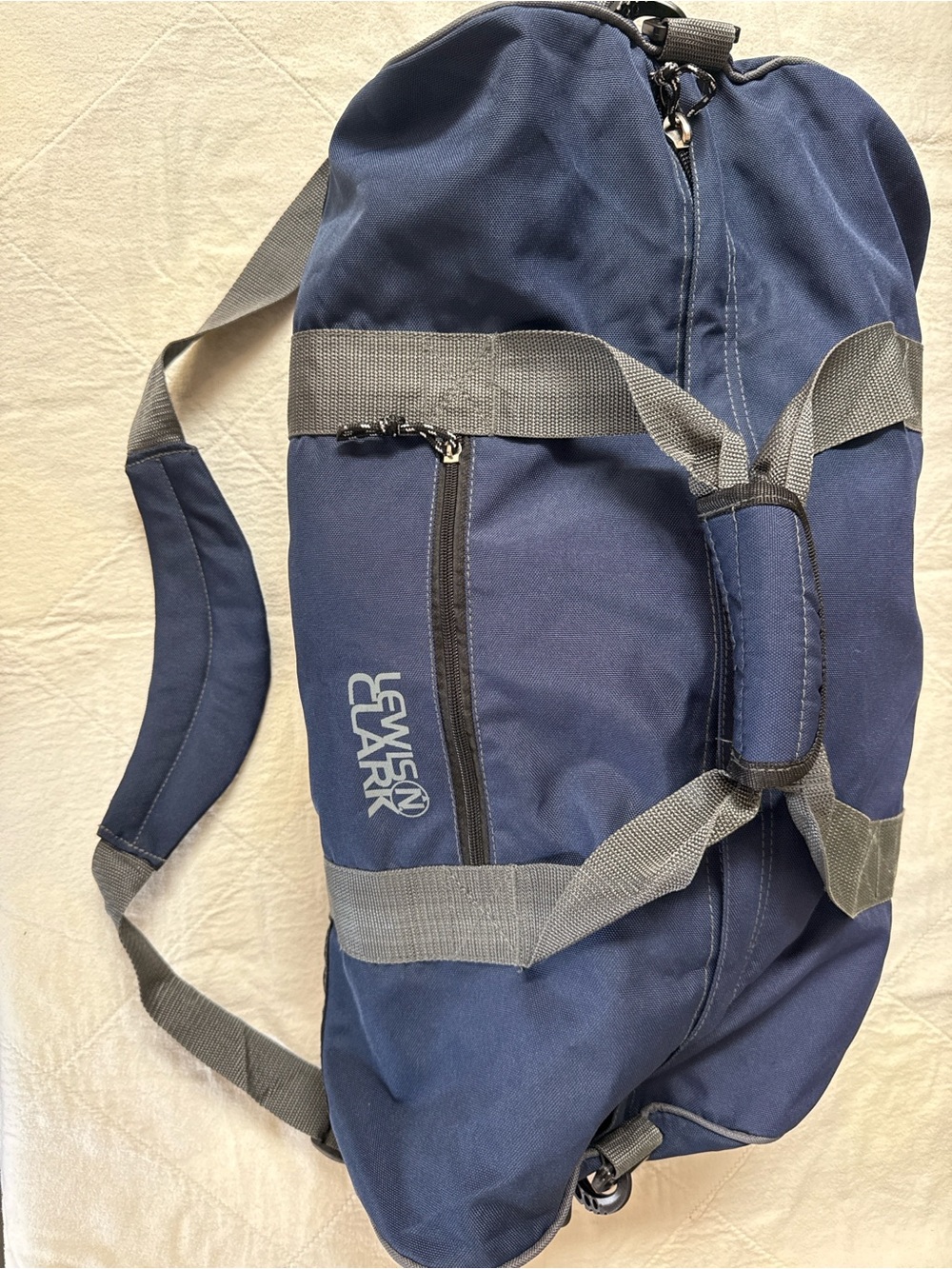 Lewis N Clark Duffel Bag 24” Navy Waterproof Gym Travel Camping Overnight Bag